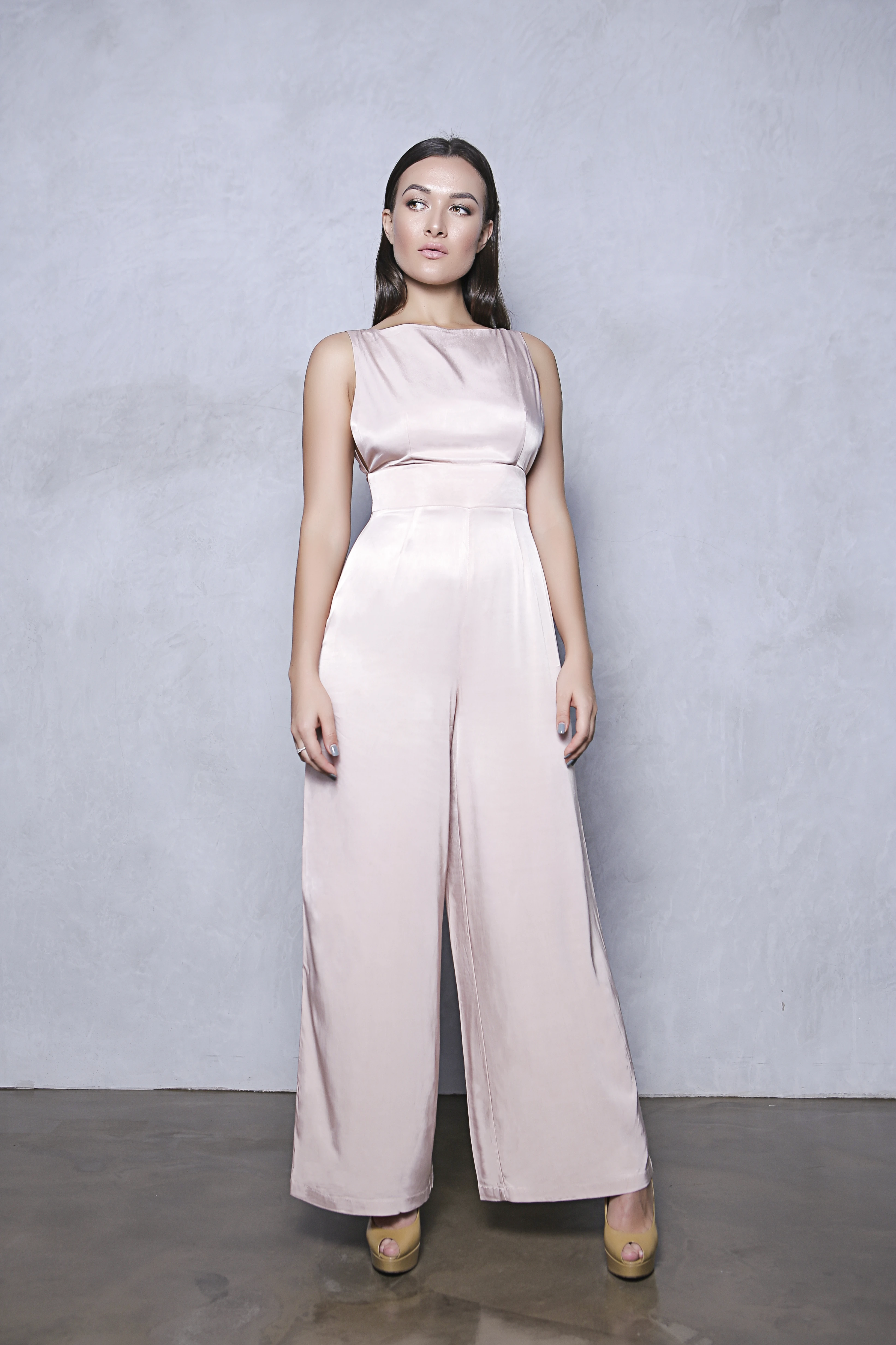 Side-Show Flair Jumpsuit in Fairytale Pink