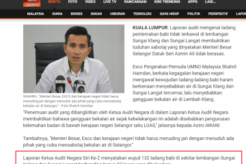KENYATAAN MEDIA: LAPORAN MEDIA BERKENAAN LADANG PENTERNAKAN BABI TIDAK TERKAWAL DAN BERLELUASA BUKTI KELEMAHAN TADBIR URUS DAN KETIDAKPEDULIAN KERAJAAN NEGERI SELANGOR
